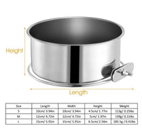 Tainless Steel Dog Bowl Pets Hanging Food Bowl Detachable Pet